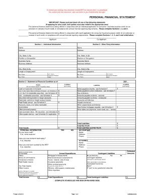 National Penn Bank Personal Financial Statement Form Fill And Sign