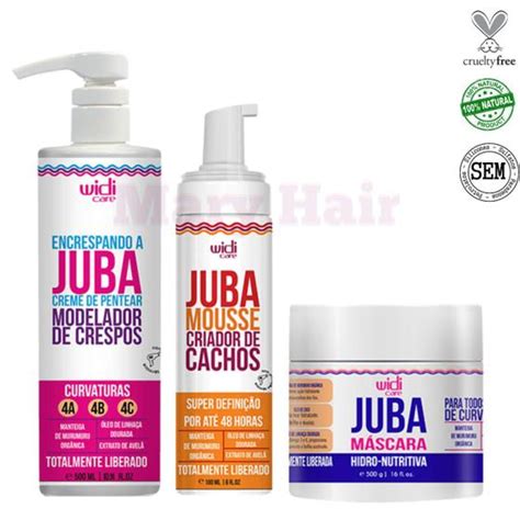 Kit Juba Encrespando Mousse M Scara Widi Care Kit De Tratamento