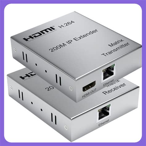 200m Hdmi Extender Over Ip Ethernet Cat6 Hdmi Matrix Extender Support Many Transmitter To Many