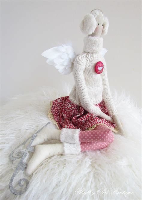 Tilda Winter Skating Angel and a Giveaway - Shabby Art Boutique