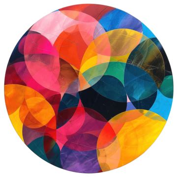 colorful abstract circular art abstract retro colorful png