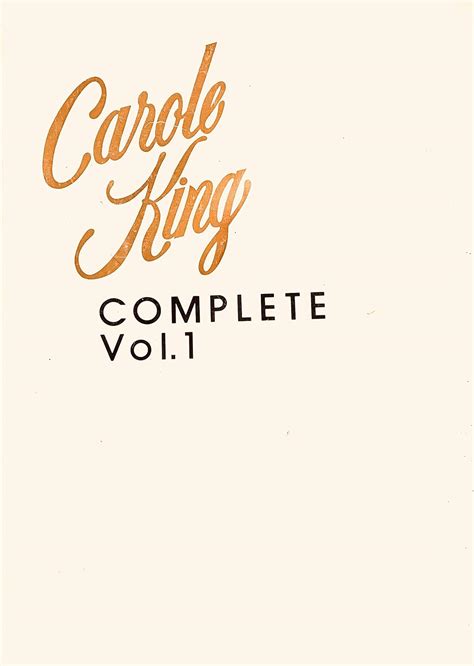 Carole King Complete Vol 1 King Carole 9780898980172 Books