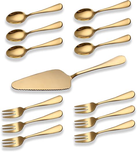 Berglander Stainless Steel Titanium Golden Cake Serving Set Cake Server