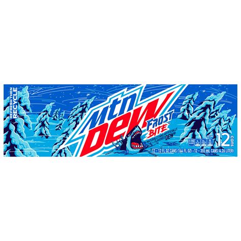 Mountain Dew Frost Bite Naturally Artificially Flavored Dew