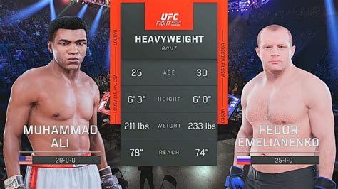 Muhammad Ali Vs Fedor Emelianenko EA Sports UFC 5 Simulations UFC