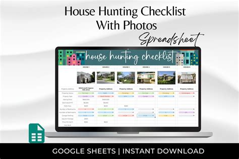 House Hunting Checklist With Pics House Hunting Schedule Realtor Home