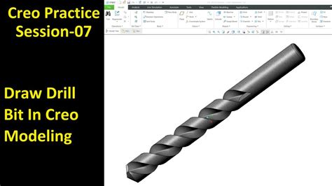 07 Creo Practice Session Draw Drill Bit In Creo Modeling YouTube