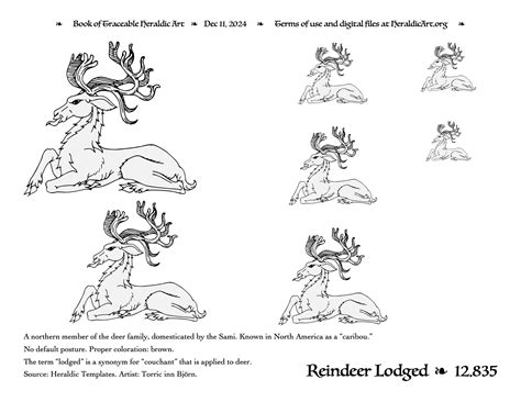 Reindeer - Traceable Heraldic Art