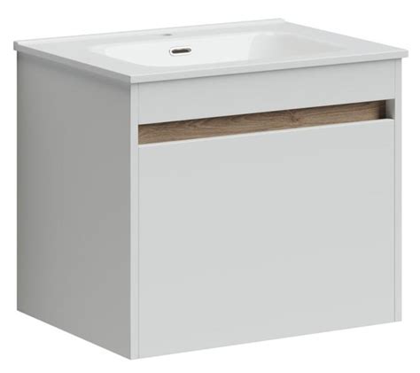 Подвесная тумба под раковину Sancos Smart SM60W 60см белый глянец ...