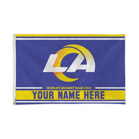 Officially Licensed Nfl Los Angeles Rams Personalized Banner Flag