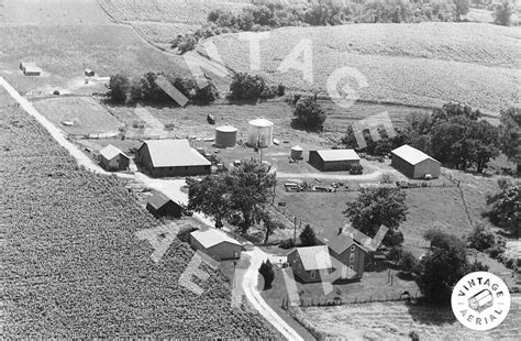 Vintage Aerial Illinois Rock Island County Aro