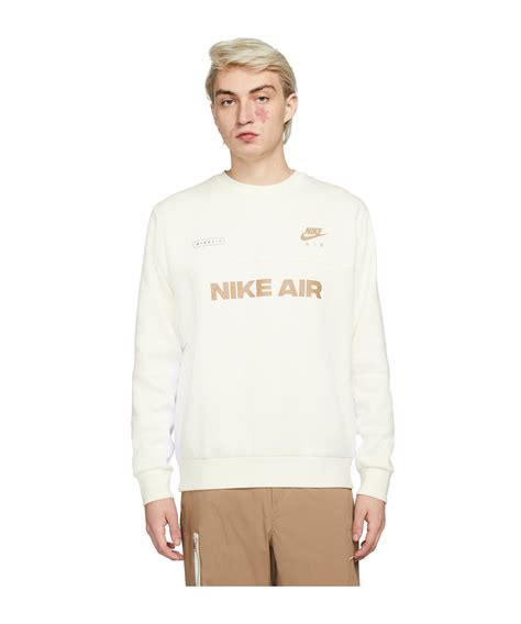 Nike Air Brushed Back Fleece Sweatshirt Weiss F Lifestyle