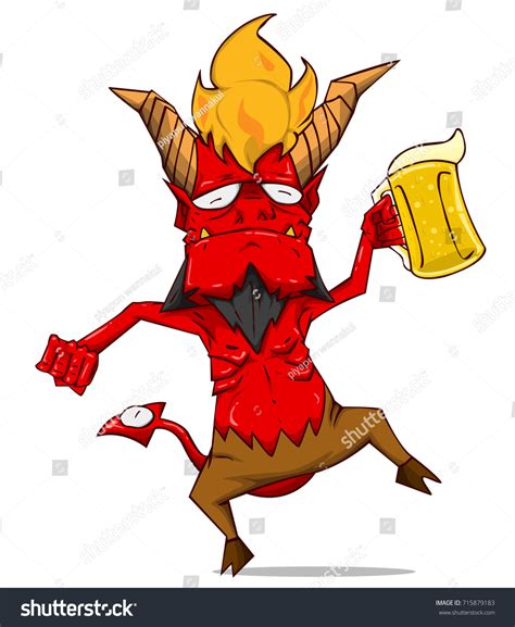 Red Devil Character Vector Illustration Monster Stock Vector Royalty Free 715879183 Shutterstock