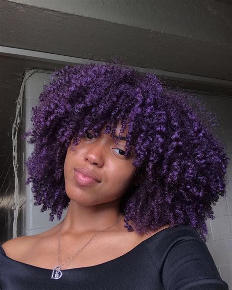 Black Purple Curly Hair