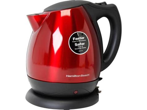 Hamilton Beach 40872 Red Stainless Steel 10 Cup Electric Kettle