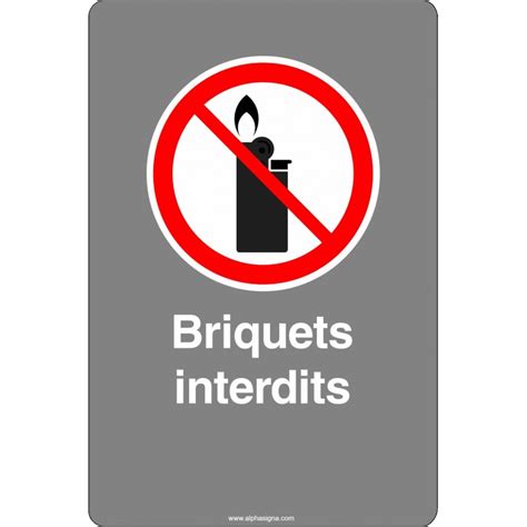 Affiche De S Curit Aux Normes Csa Briquet Interdit