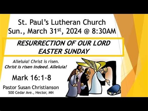 Resurrection Of Our Lord Easter Sunday March St Youtube