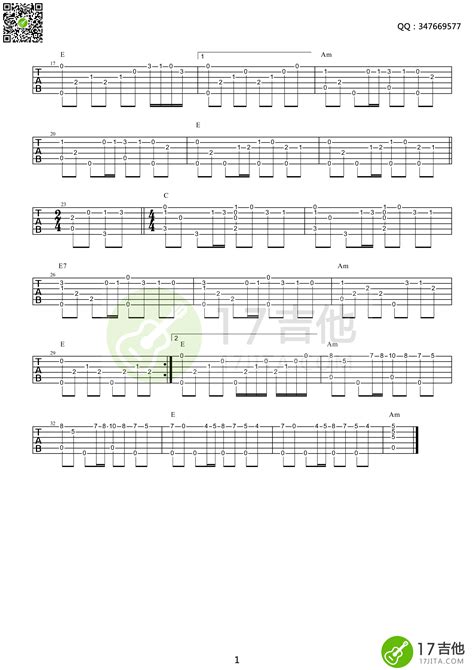 秋日私语吉他谱 理查德·克莱德曼 A调吉他弹唱谱 琴谱网