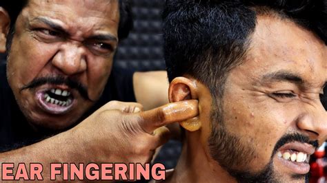 Asim Barber Ear Fingering With Oil Head Massage Asmr Ear Fingering