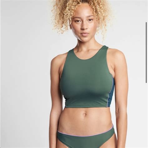 Athleta Swim Brand New Athleta Colorblock Crop Bikini Top Ddd