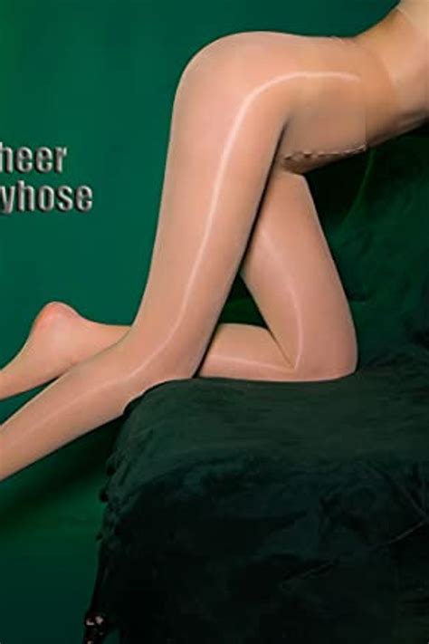 Shiny Oil Pantyhose Footed 2 Pack Ultra Shiny Sheer Tights High Waist