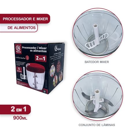 Processador Alimento Manual Grande L Minas Inox Ml Em Shopee