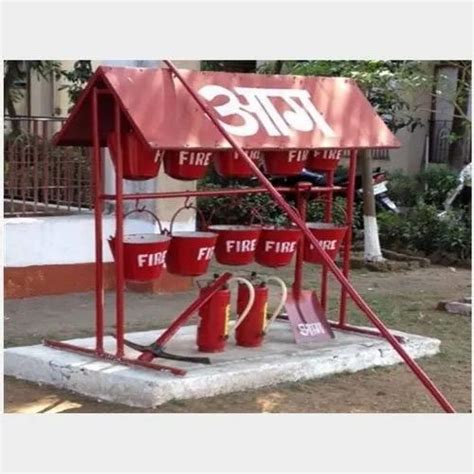 Mild Steel Fire Bucket Stand With Canopy At Rs 2400 Piece In Asansol