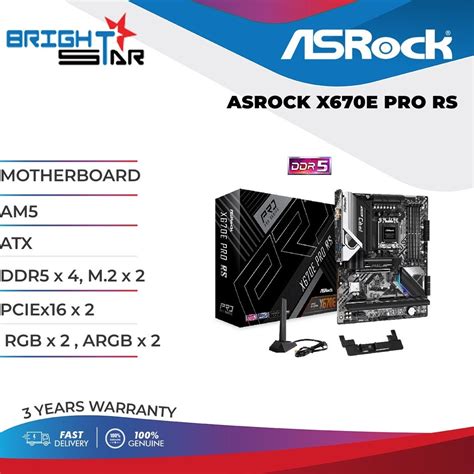 Motherboard Asrock X670e Pro Rs Am5 Atx Ddr5 X 4 M 2 X 2