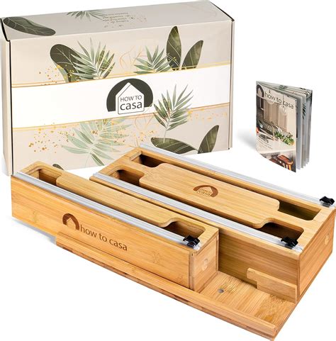 Amazon Bamboo Foil And Plastic Wrap Organizer In Wrap