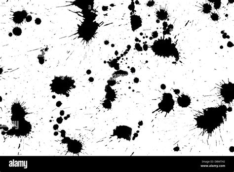 Black Drop Ink Splatter Splash Stock Photo Alamy