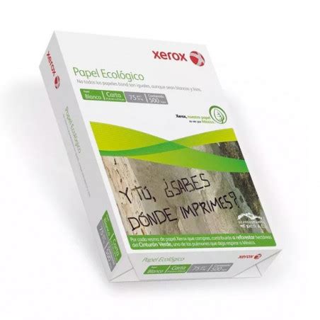 Resma De Papel Carta Ecologico Xerox G