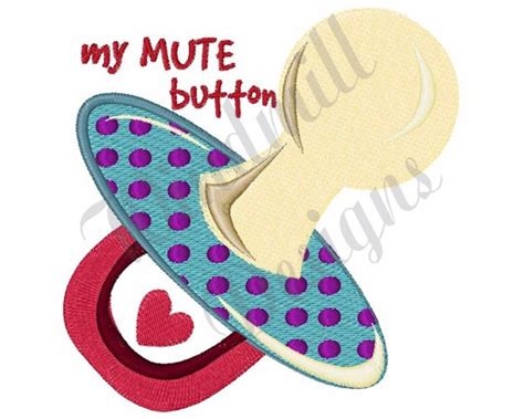 Baby Pacifier Machine Embroidery Design Embroidery Designs Etsy