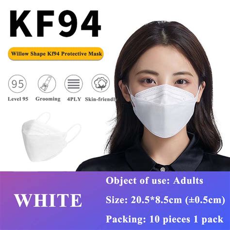 Auberge 50pcs Kf94 Face Mask Korean Kn94 Facemask Disposable 4PLY Kf94