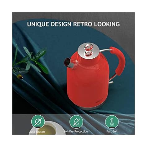 Ascot Stainless Steel Electric Tea Kettle Qt W Bpa Free