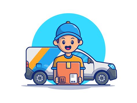 Shipping And Delivery Illustration Cartoons Vector Vector Icons