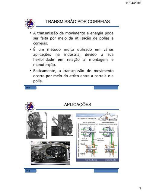Transmissao Por Correias Transmiss O Por Correias A Transmisso De