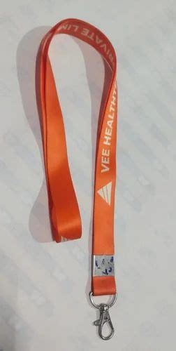 Orange Base 1inch Polyester Printed ID Card Lanyard At Rs 20 In Chennai