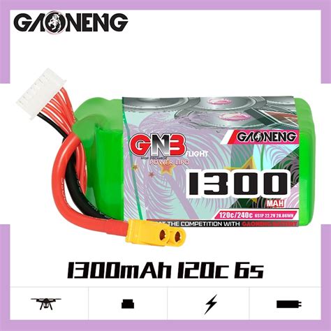 GAONENG GNB 6S1P 1300mAh 22 2 V 120C 240C batería Lipo con conector