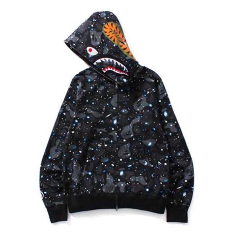 Bape Shark Galaxy Camo Hoodieglow In Dark Shopee Malaysia