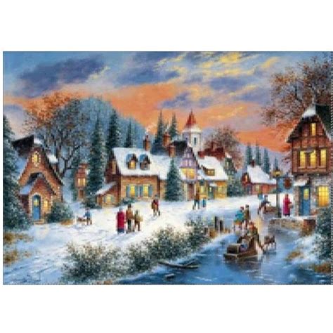 D Broderie Diamant Kit Complet Village D Hiver D Diamond Painting