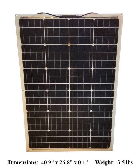 Windynation 100 Watt 12v Flexible Solar Panel With Monocrystalline