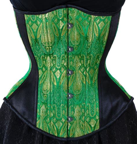 Emerald And Black Novice Corset Hourglass Silhouette Regular Black