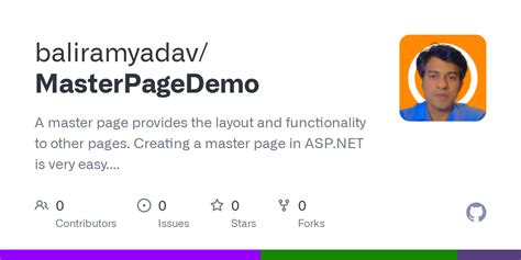 GitHub Baliramyadav MasterPageDemo A Master Page Provides The Layout