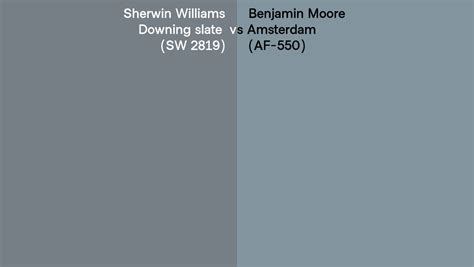 Sherwin Williams Downing Slate Sw 2819 Vs Benjamin Moore Amsterdam