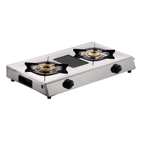 Buy Butterfly 2 Burner Matchless Stainless Steel Manual Gas Stove 2