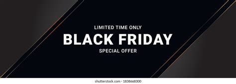 Black Friday Luxury Sale Banner Black Stock Vector Royalty Free