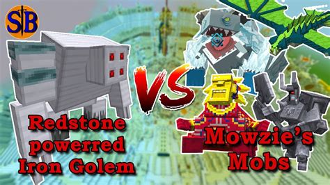 Redstone Powered Iron Golem VS Mowzie S Mobs Minecraft Mob Battle