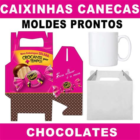 Caixinhas Canecas Chocolates P Scoa Moldes Gabaritos Corel Elo