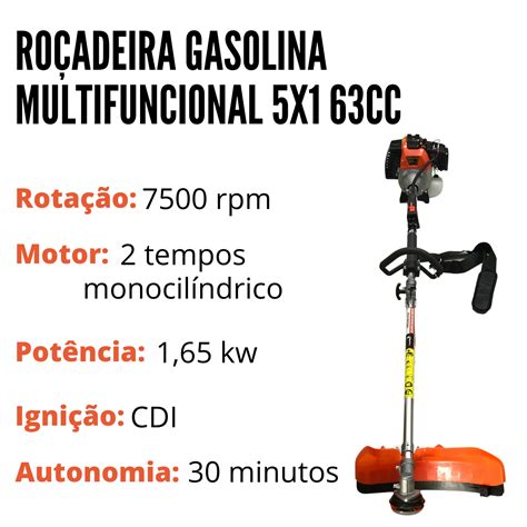 Ro Adeira Gasolina Multifuncional Cc Podador De Cerca Viva