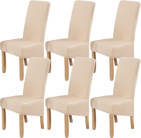 Polar Fleece Large Size Dining Chair Covers Set Of 6 Dining Room Chair Slipcovers Stretch